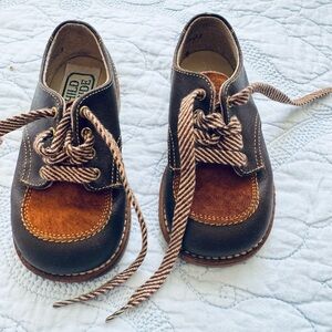 Vintage Brown and Tan Kids Shoes